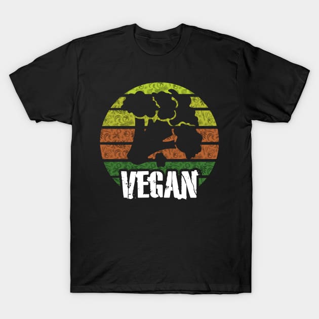 Vegan Retro Broccoli T-Shirt by DODG99